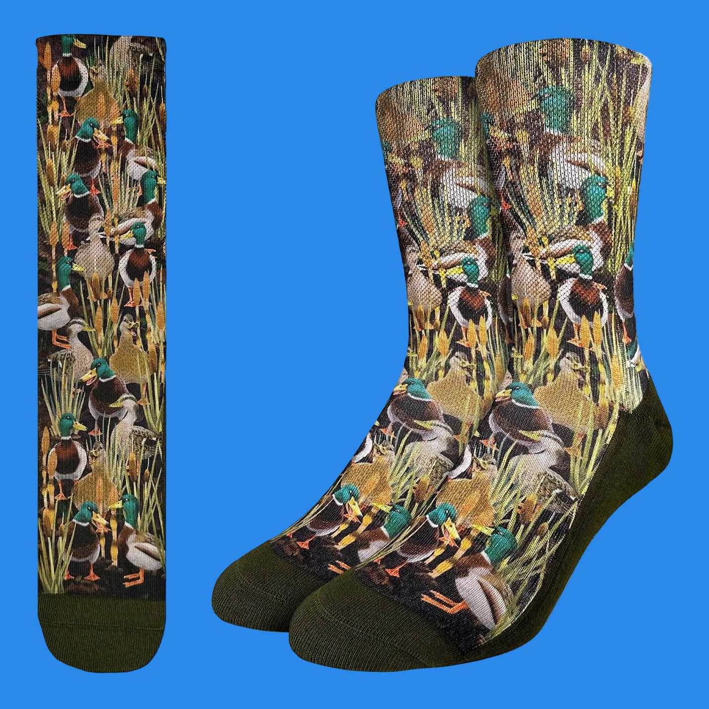 Men's Mallard Ducks in the Marsh Socks