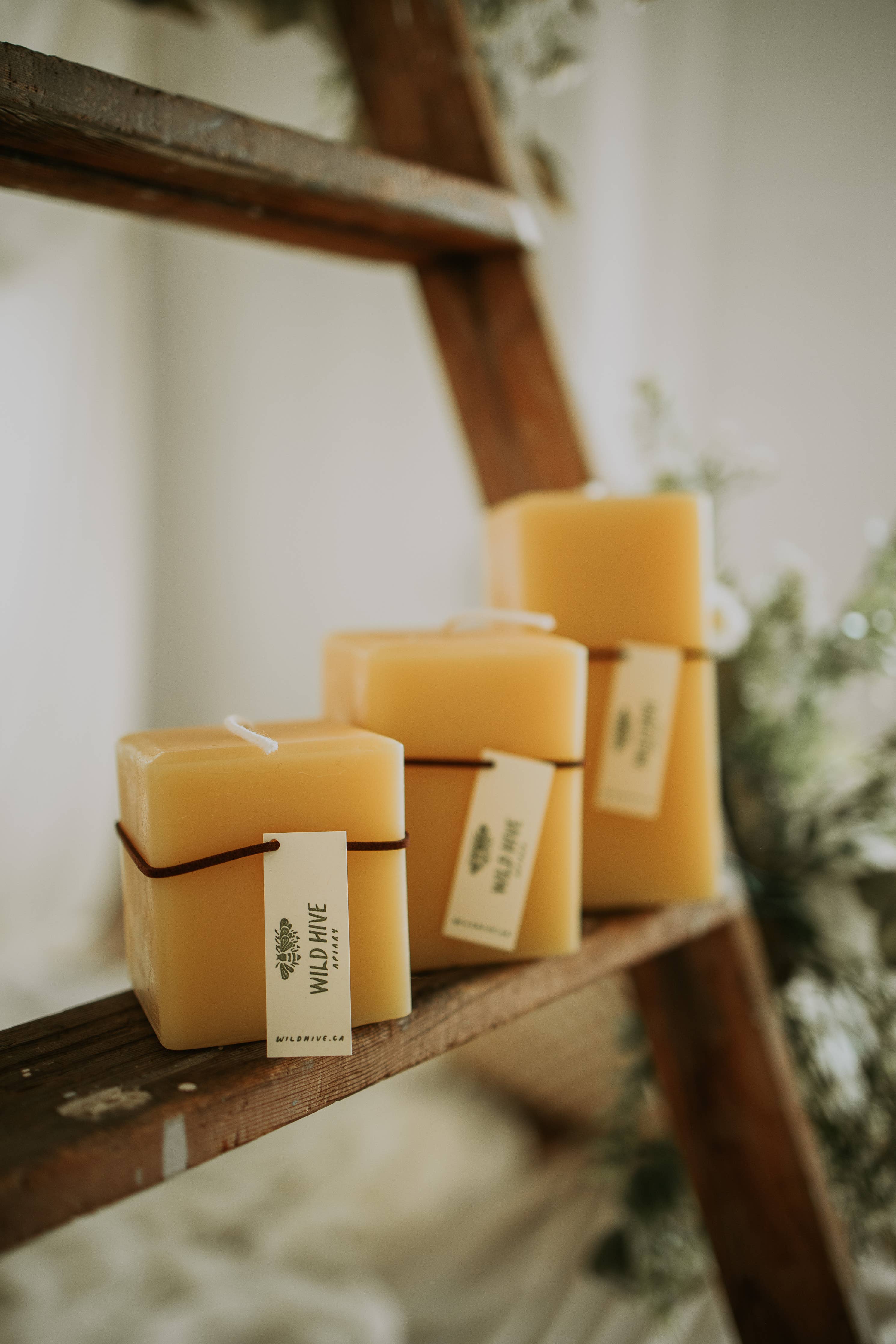 Large Square Beeswax Candle