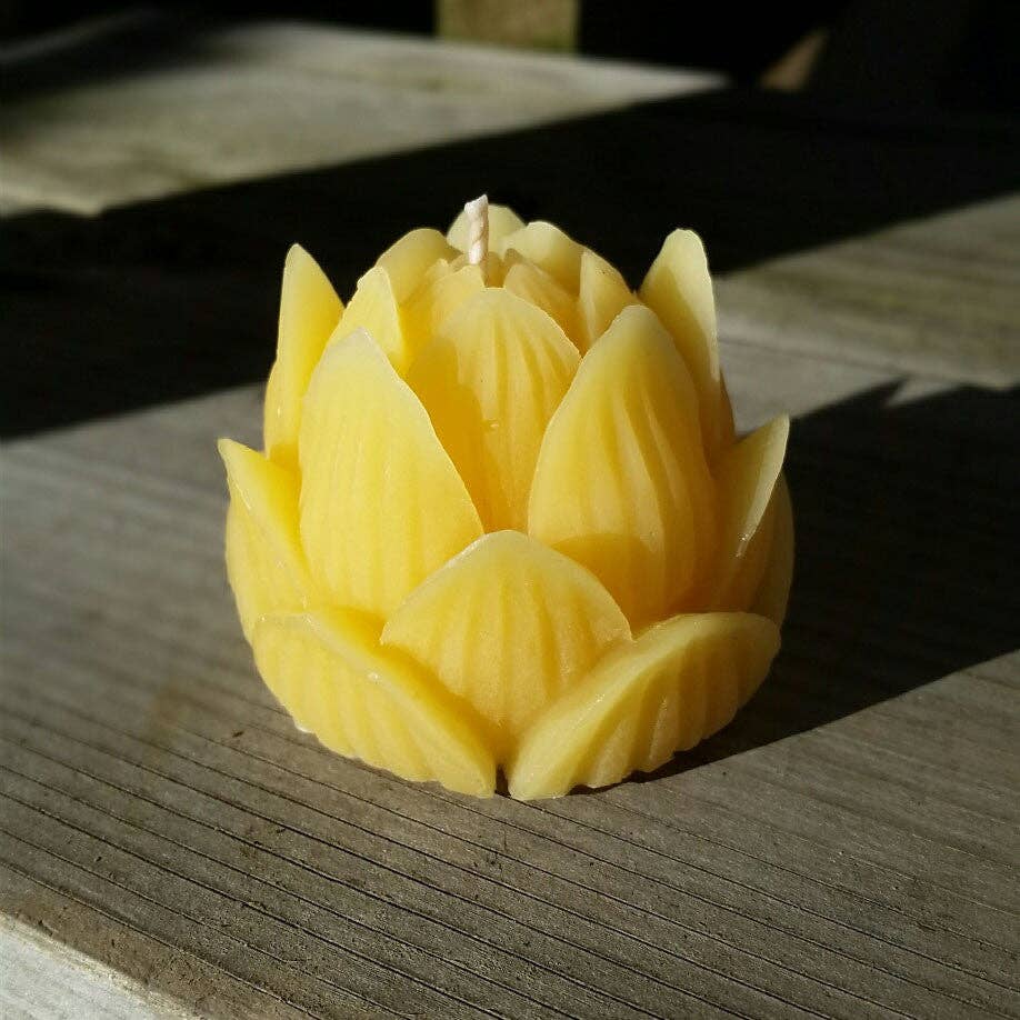 Lotus Flower - 100% Beeswax Candle (arrives late September)