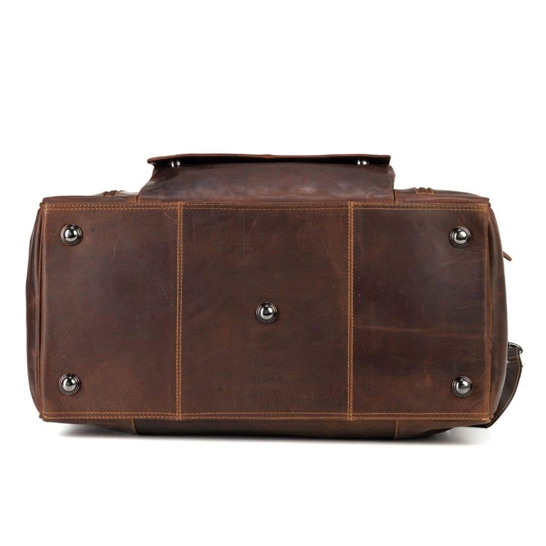 Large Leather Weekender Bag