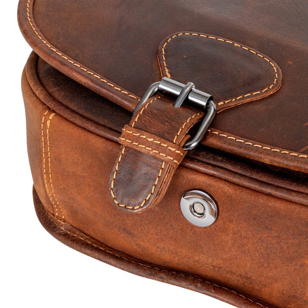 Wildera Lennon Heritage Leather Flap Crossbody Bag