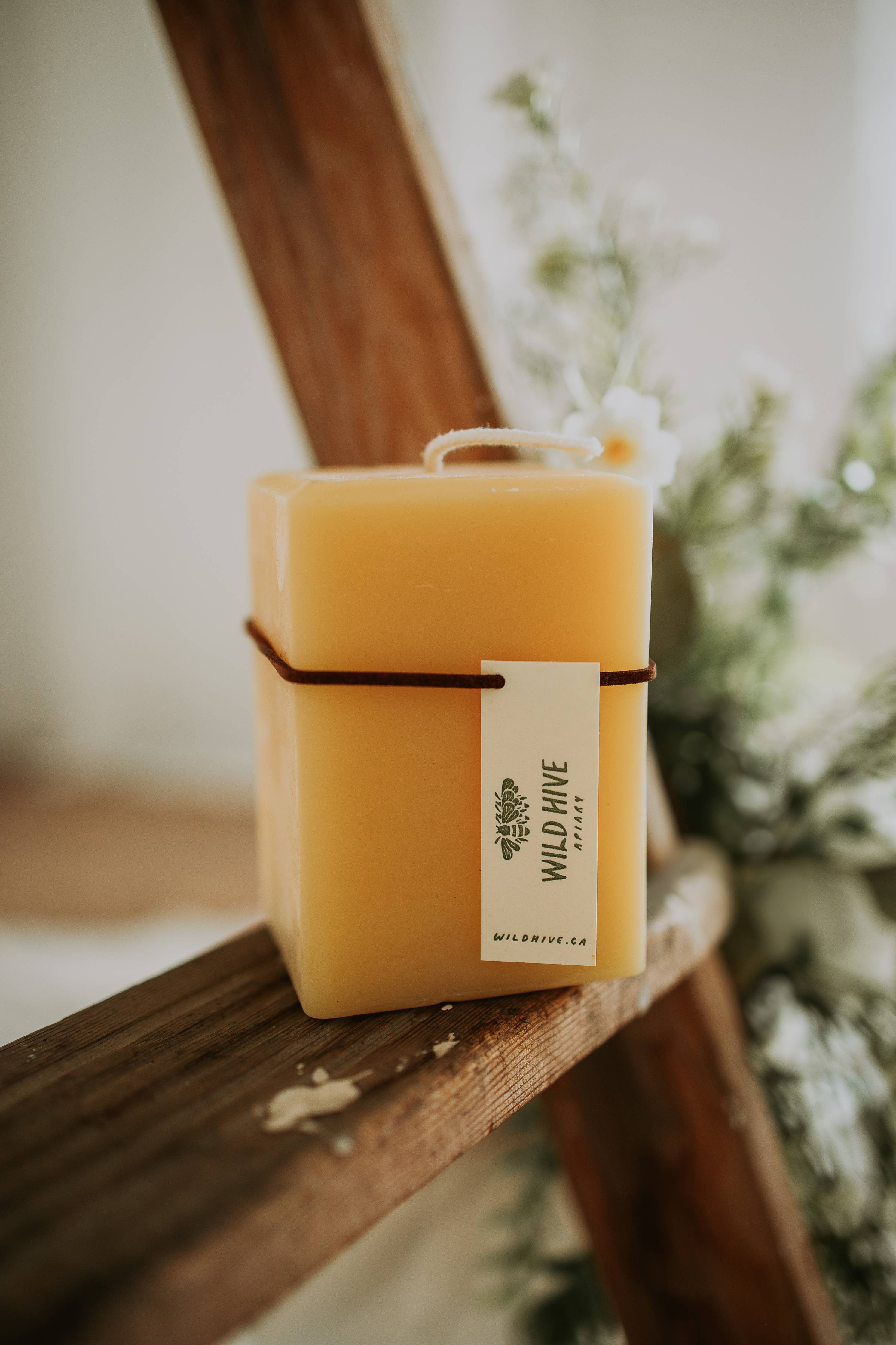 Beeswax Medium Square Candle