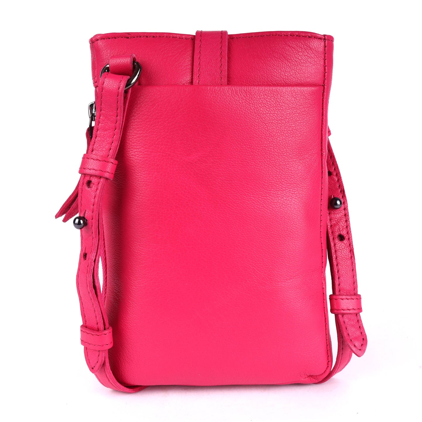 Greenwood Saffron Leather Phone Crossbody Bag