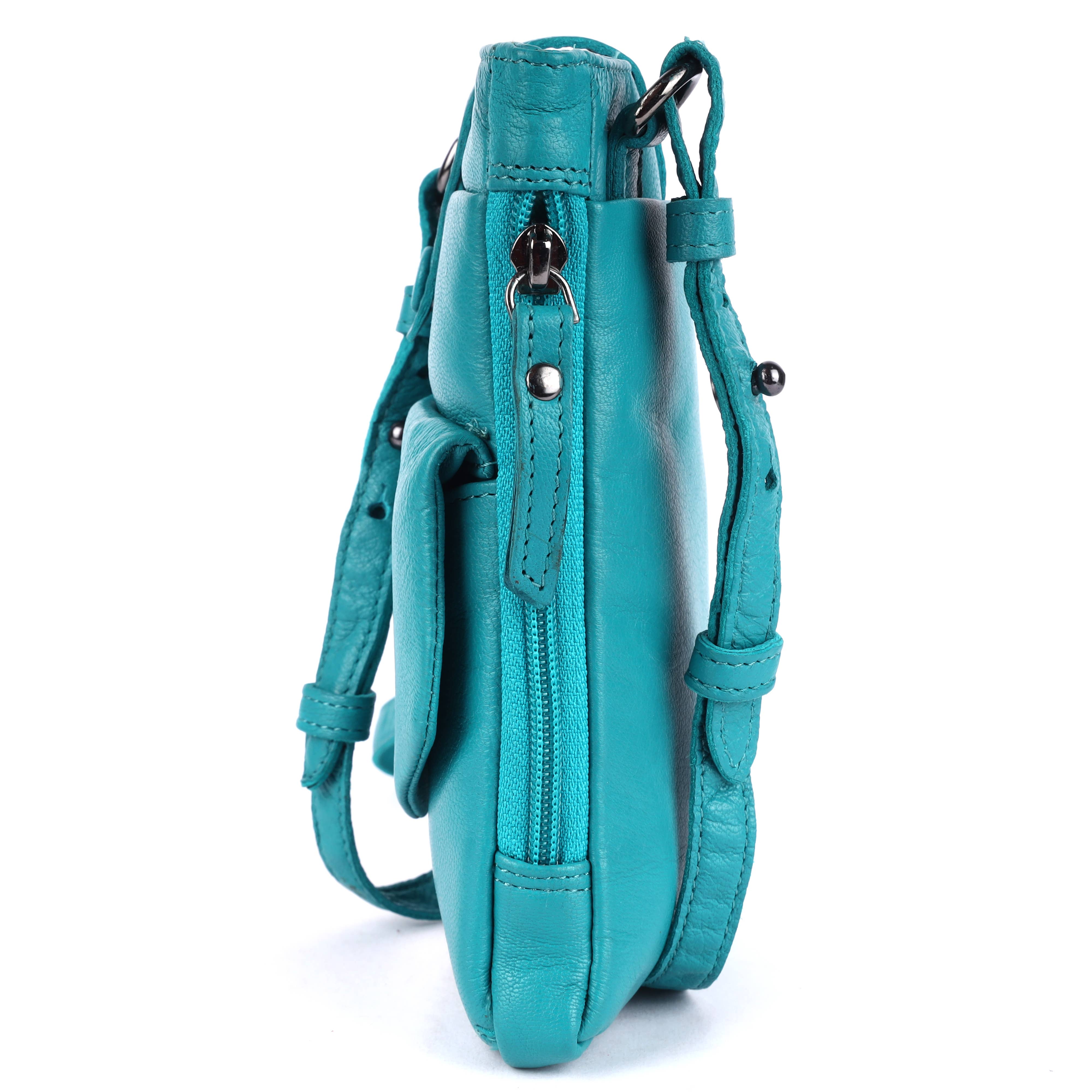 Greenwood Saffron Leather Phone Crossbody Bag