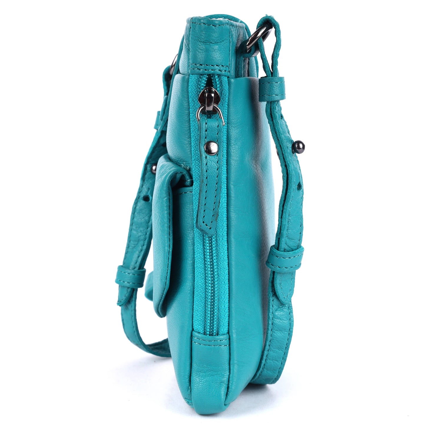 Greenwood Saffron Leather Phone Crossbody Bag