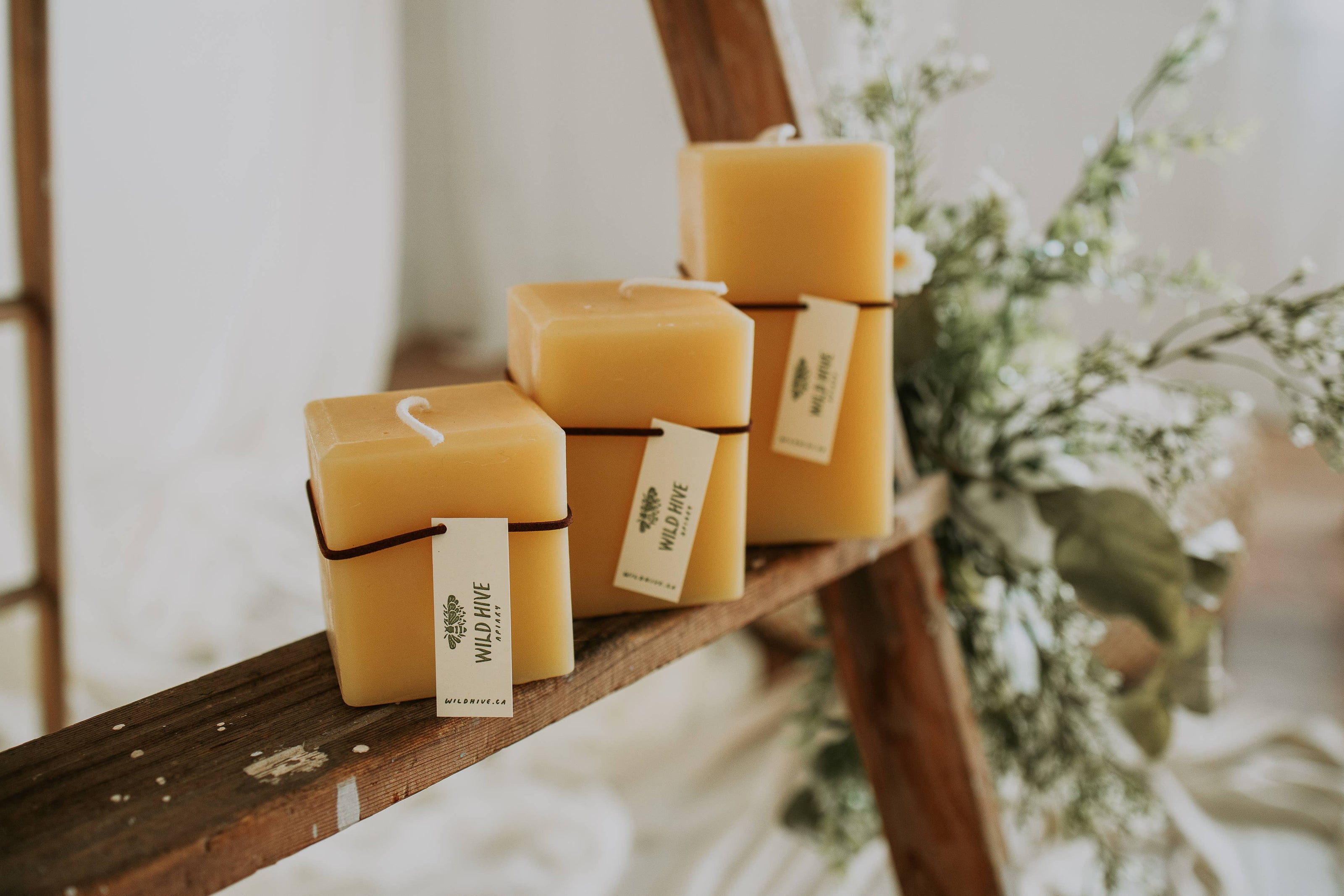 Beeswax Medium Square Candle