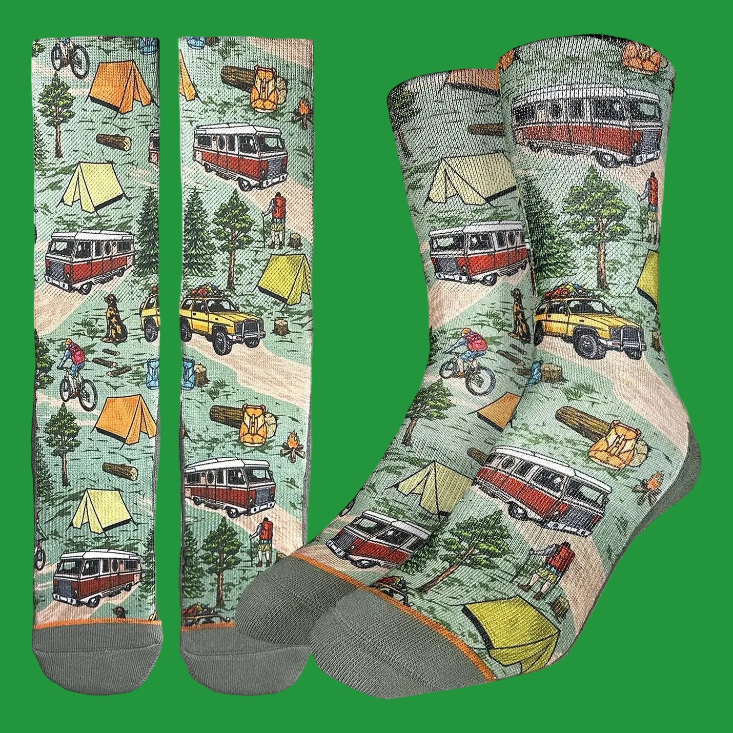 Men's Vintage Camping Trip Socks