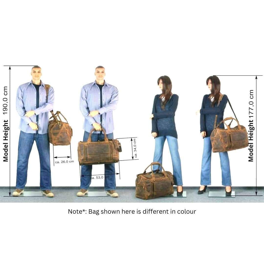 Large Leather Weekender Bag