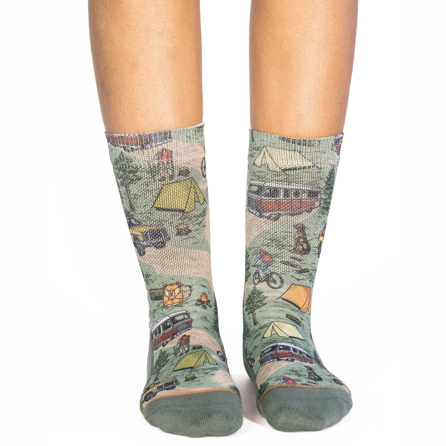 Chaussettes de camping vintage pour femmes