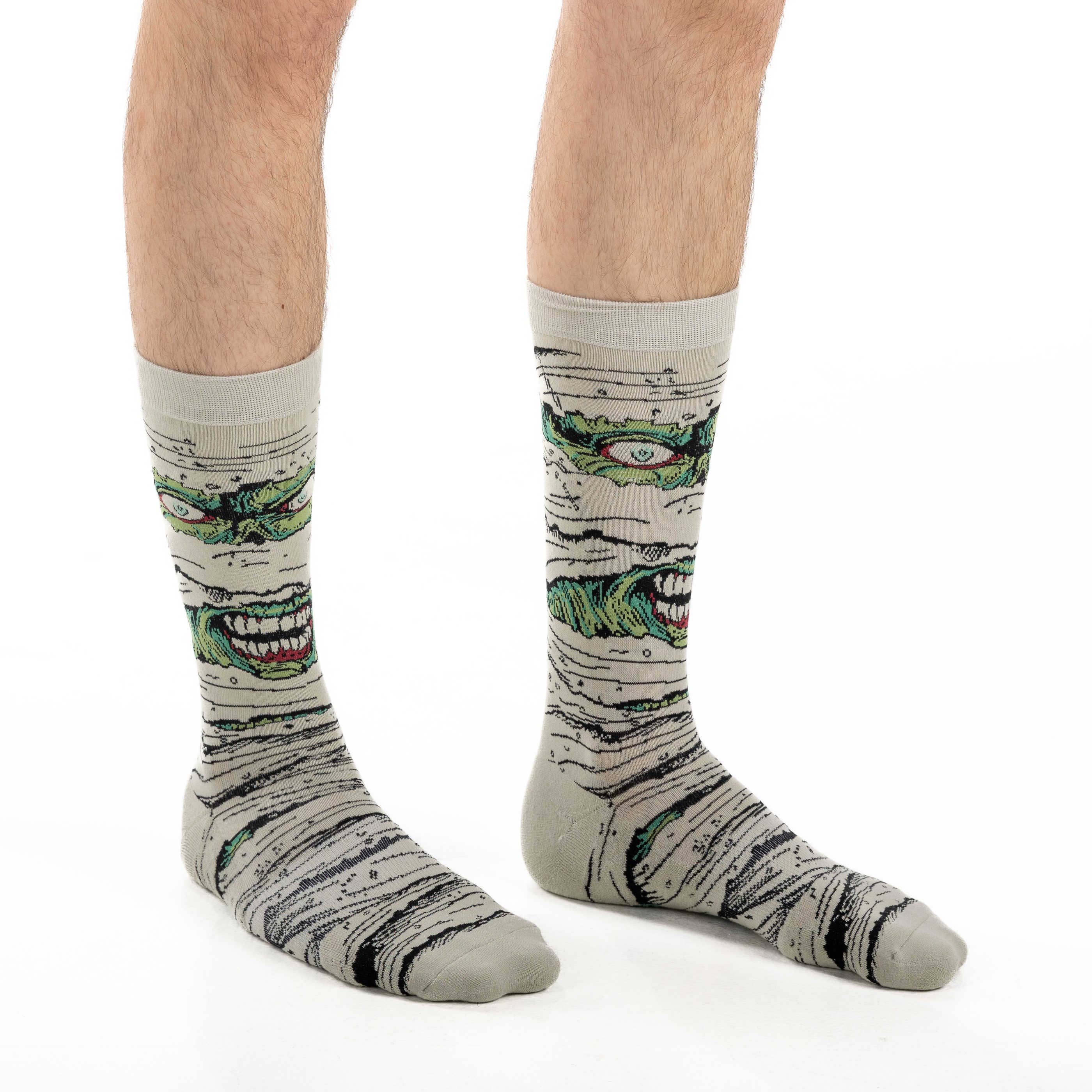 Chaussettes d'Halloween Momie Maléfique pour hommes