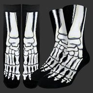Men's Halloween, Skeleton Feet Socks