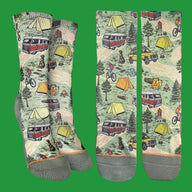 Chaussettes de camping vintage pour femmes