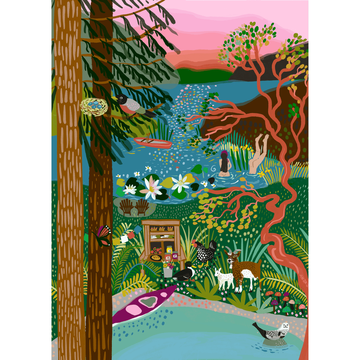 Salt Spring Island 1000-Piece Jigsaw Puzzle | Designed in BC Canada