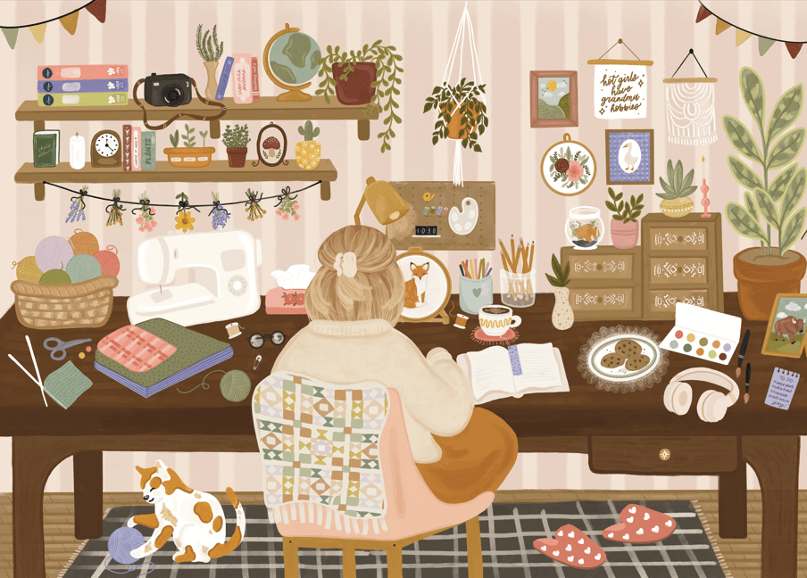 Grandma Hobbies | 1000-Piece Jigsaw Puzzle | Designed in Canada