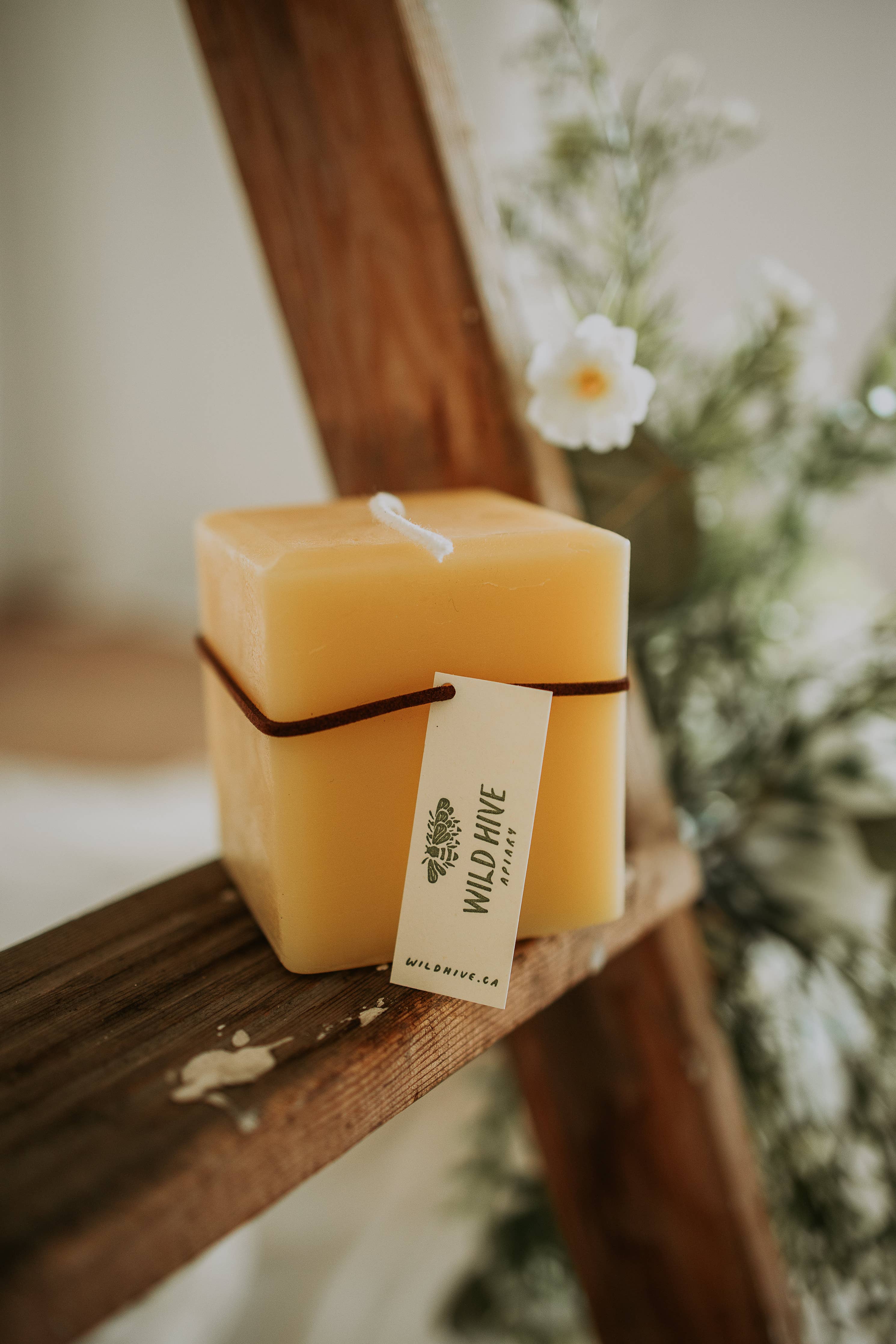 Beeswax Small Square Candle