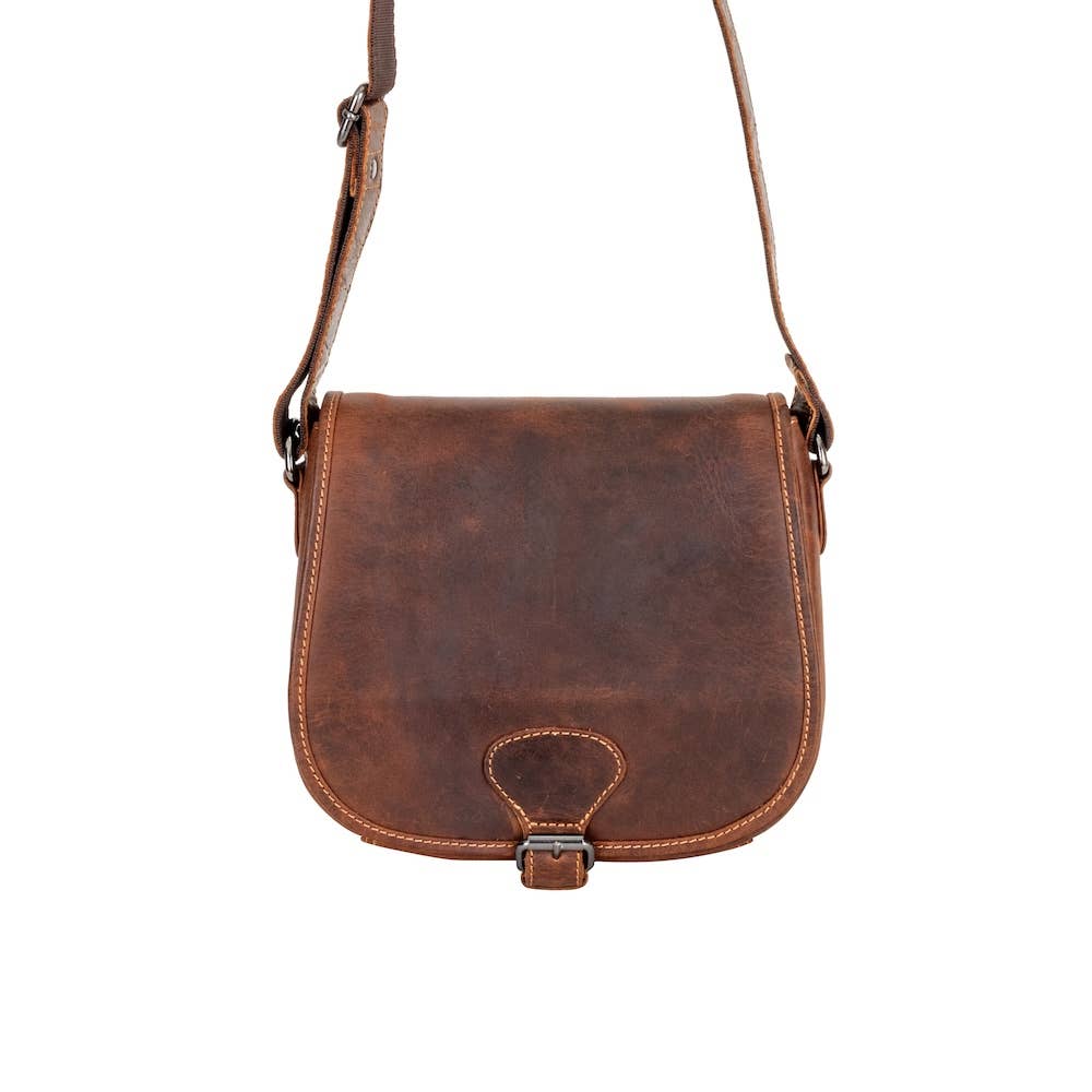 Wildera Lennon Heritage Leather Flap Crossbody Bag