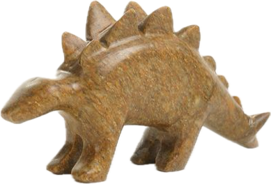 Sculpture et gravure de stégosaure en pierre à savon — Bricolage artistique