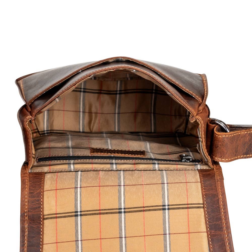 Wildera Lennon Heritage Leather Flap Crossbody Bag