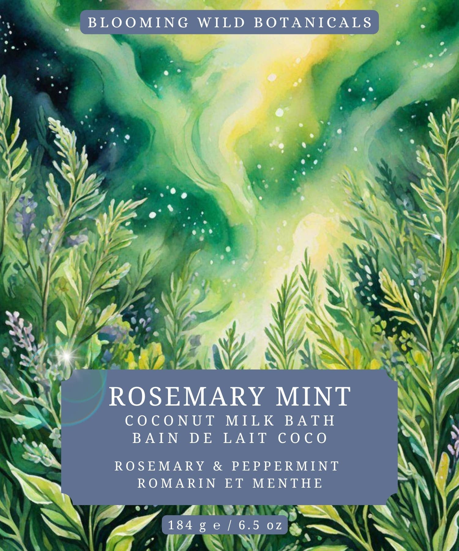Rosemary Mint Coconut Milk Bath Salt Sachet