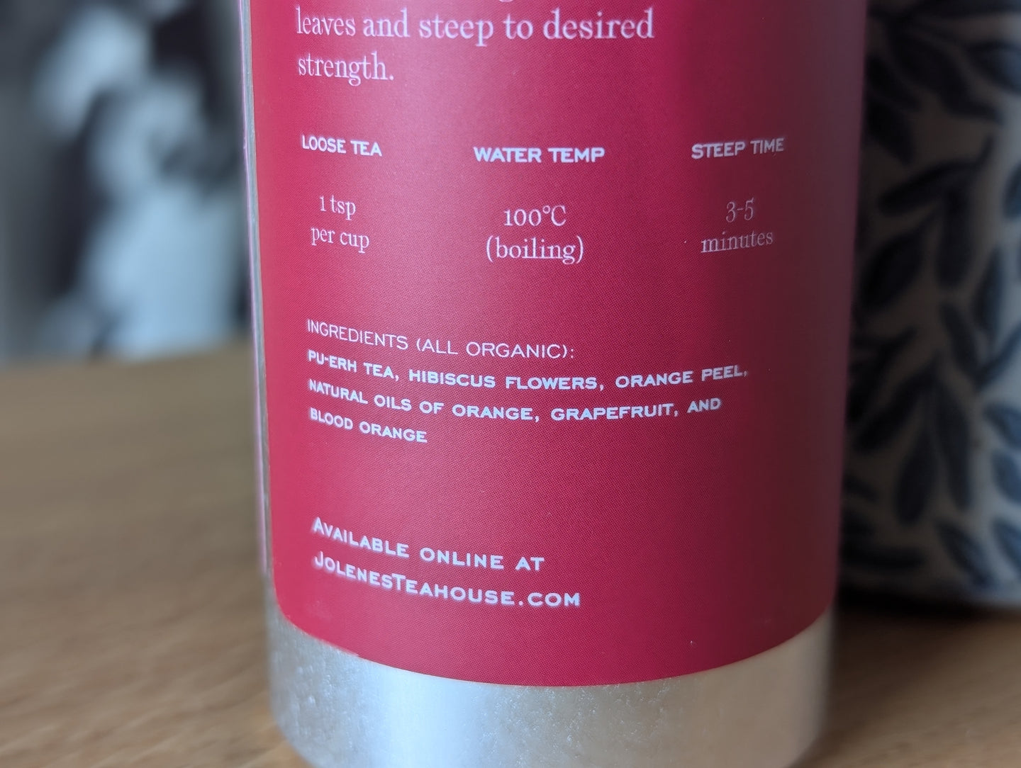 Blood Orange Pu-Erh Tea By Jolene's Tea House In Banff