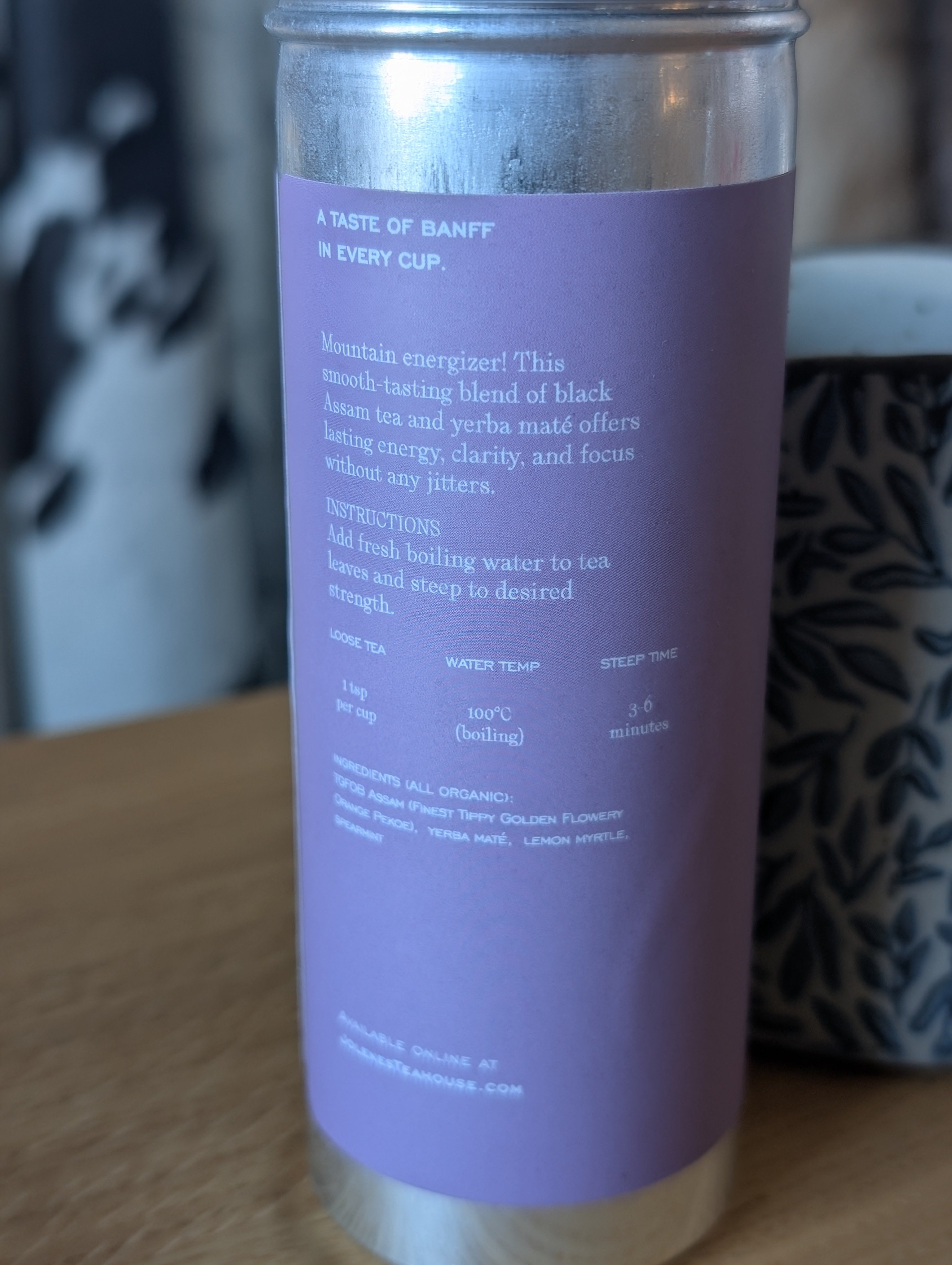Black Mate Morning Tea By Jolene's Tea House In Banff