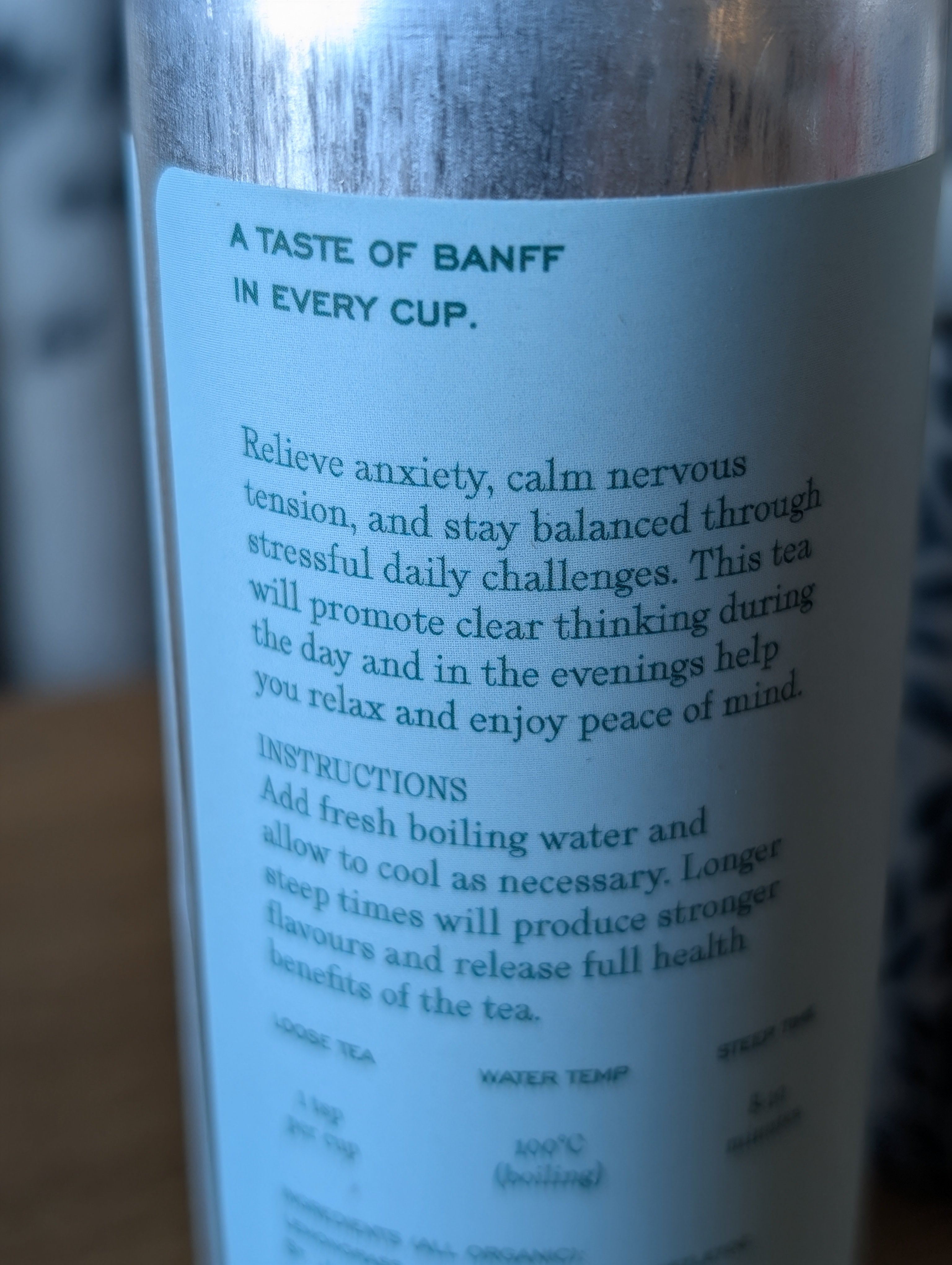 Stress Relieving Tea By Jolene's Tea In Banff