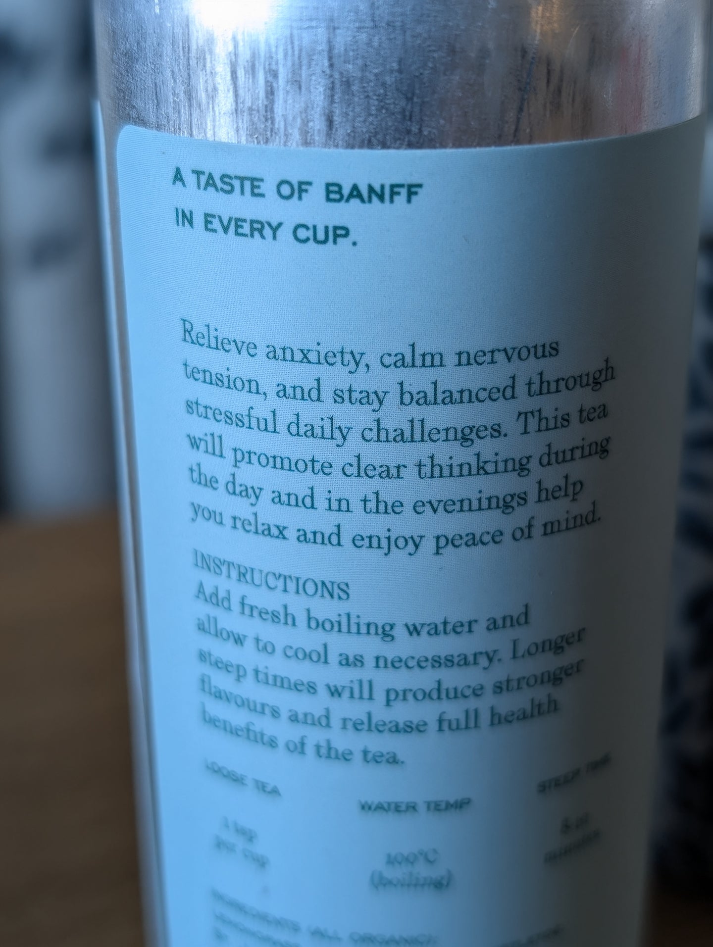 Stress Relieving Tea By Jolene's Tea In Banff