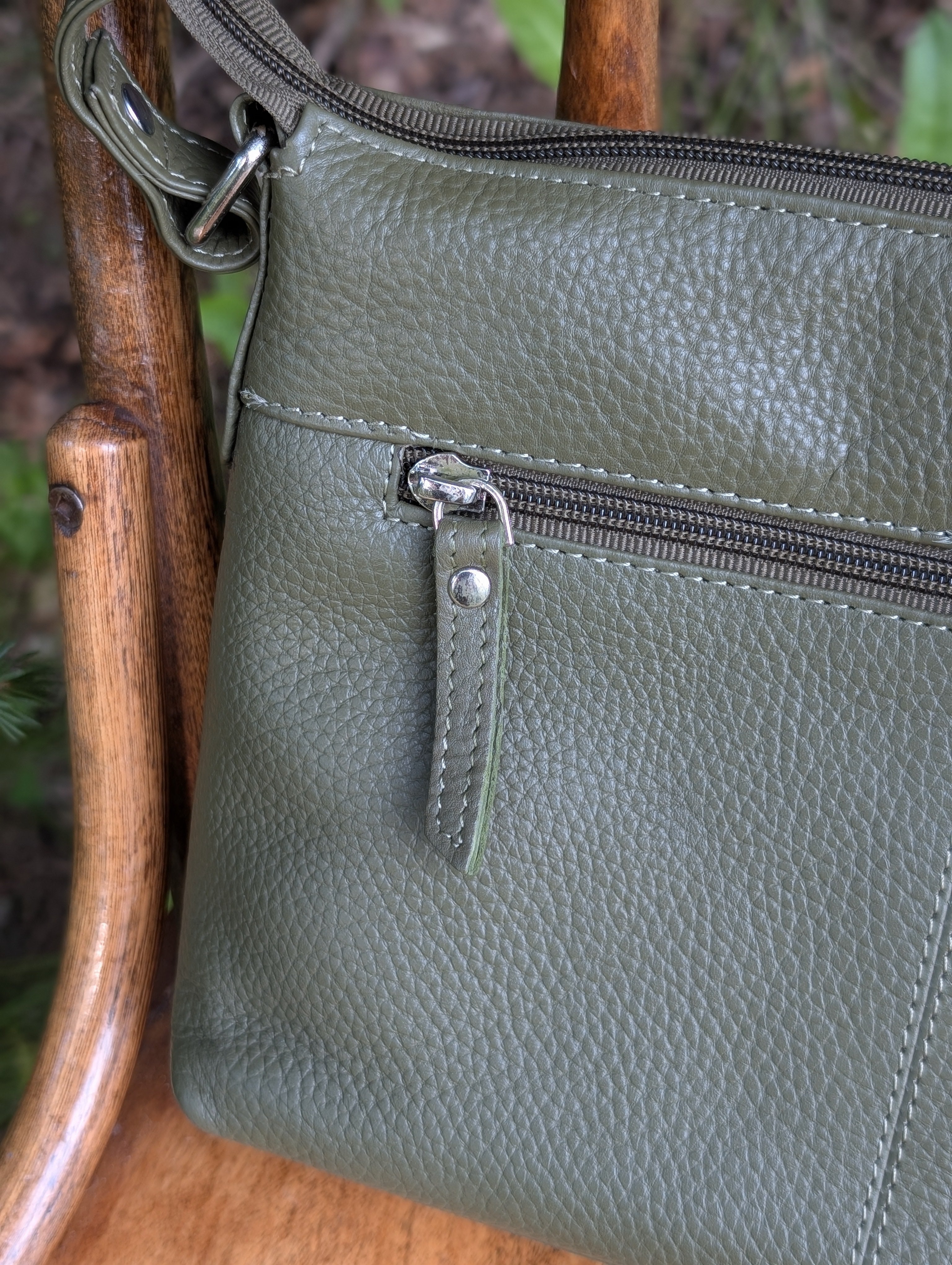 Mila Multi-Pocket Leather Crossbody Bag