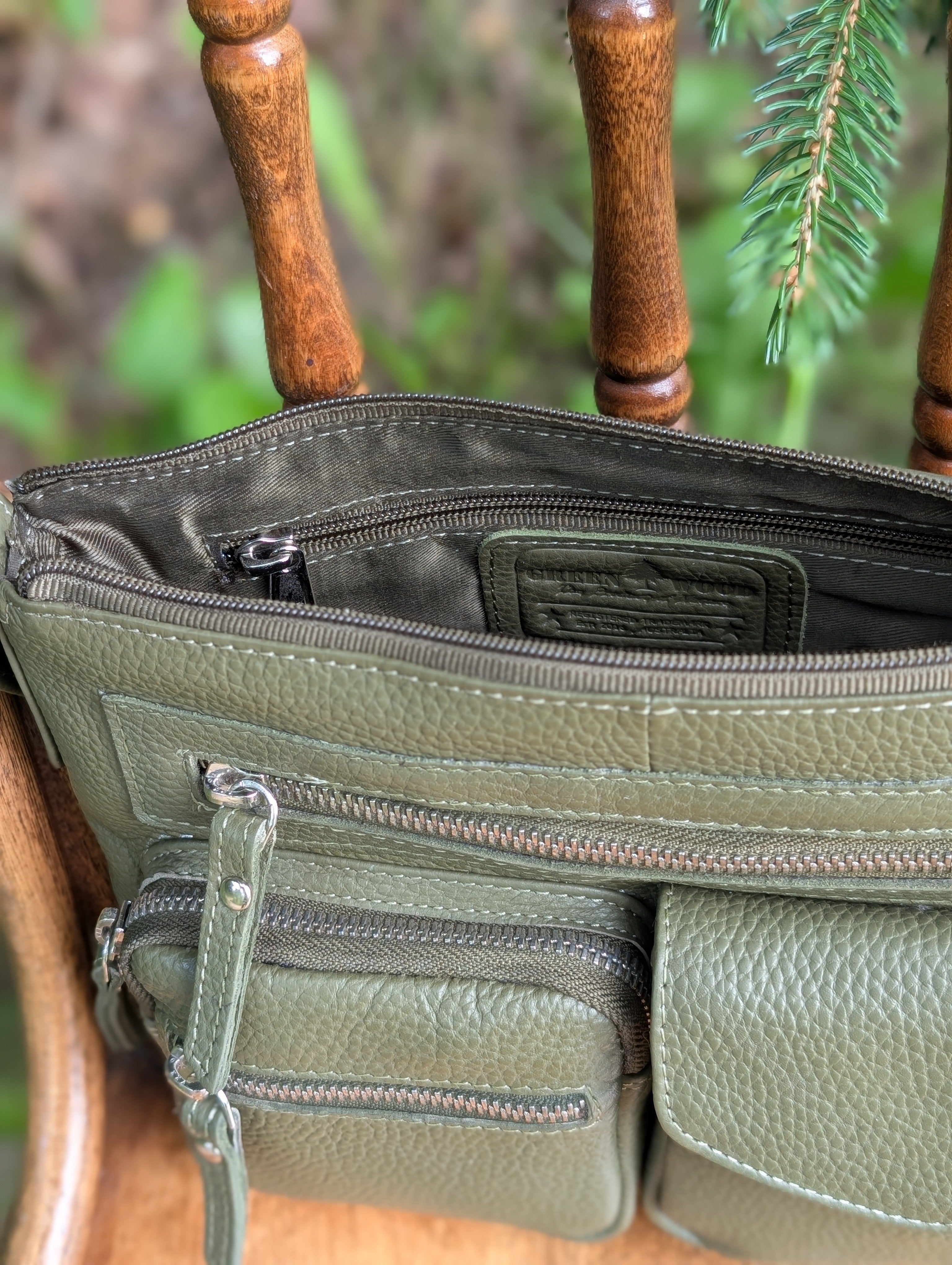 Mila Multi-Pocket Leather Crossbody Bag