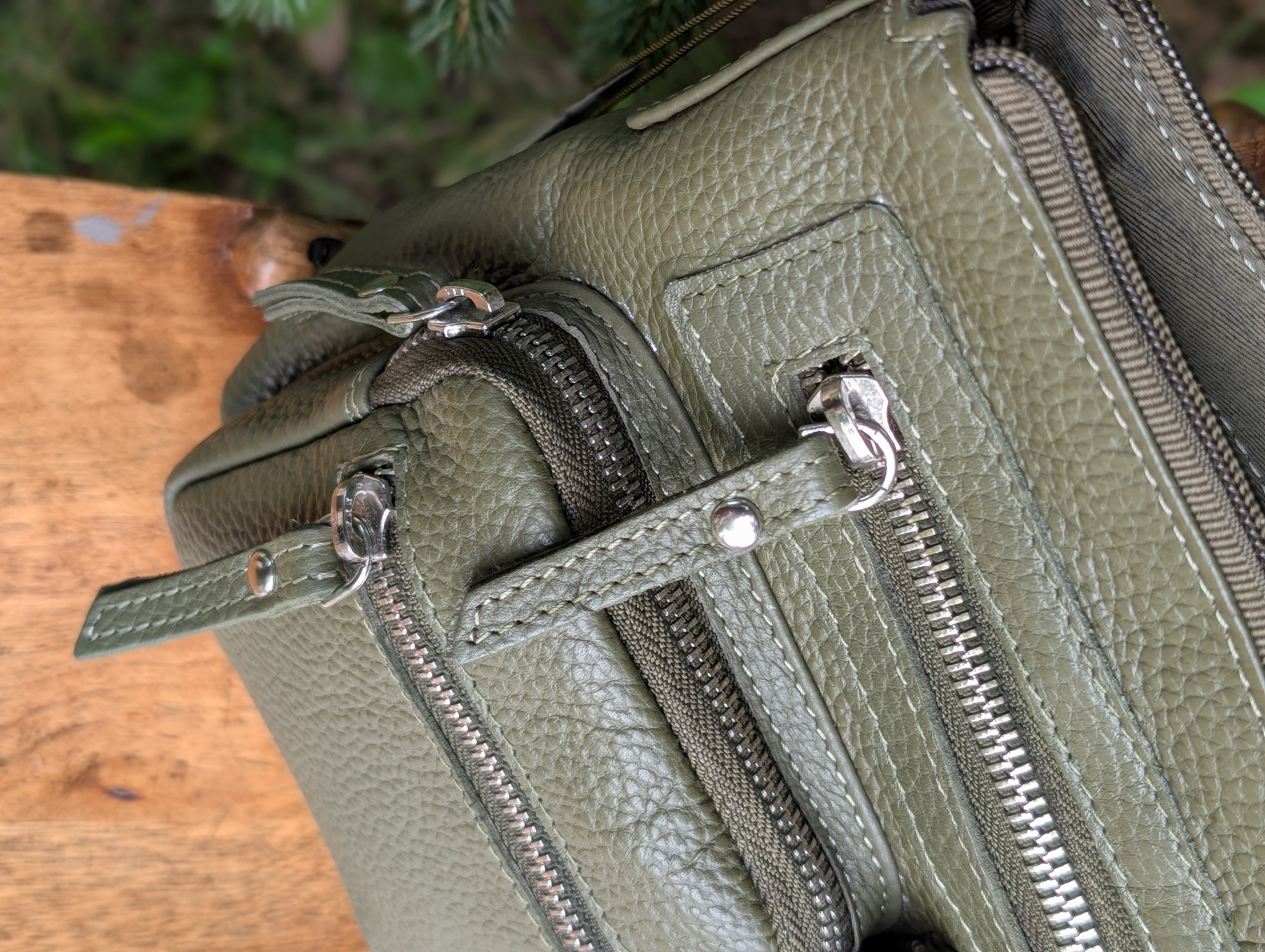 Mila Multi-Pocket Leather Crossbody Bag