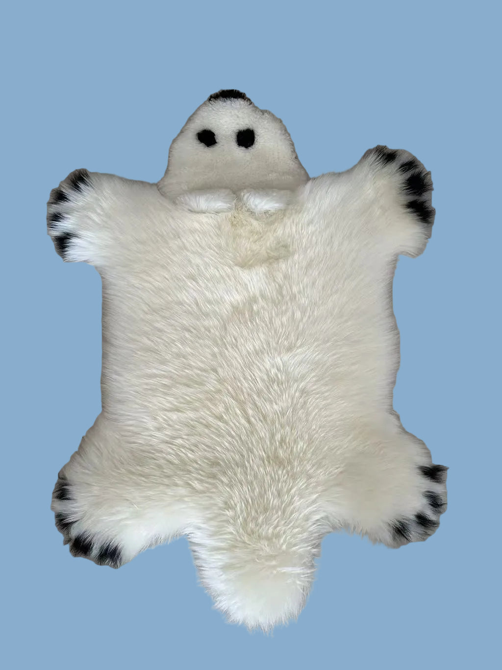 White Bear rug made from sheepskin designed by Angus Oliver Sheepskins Canada