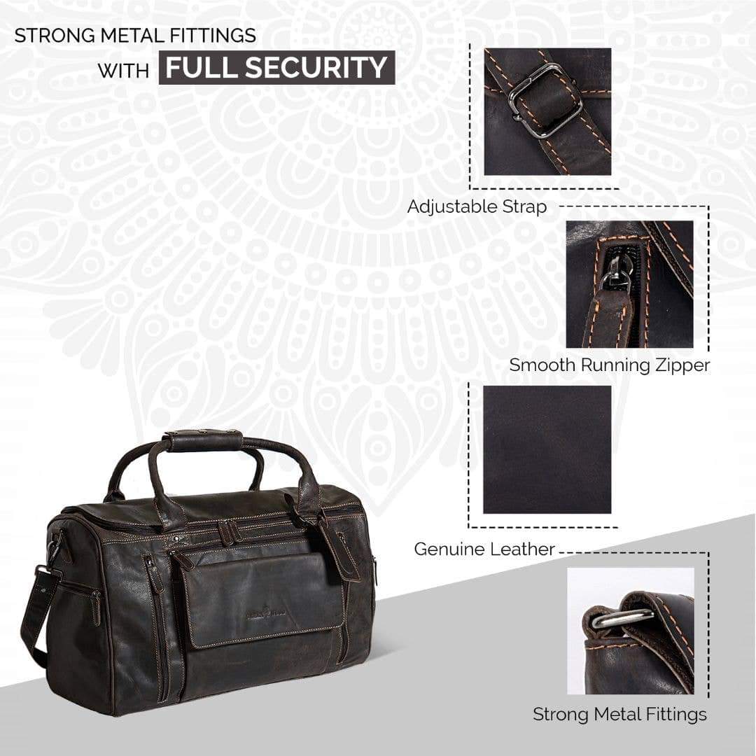 Large Leather Weekender Bag