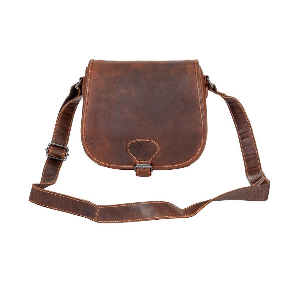 Wildera Lennon Heritage Leather Flap Crossbody Bag