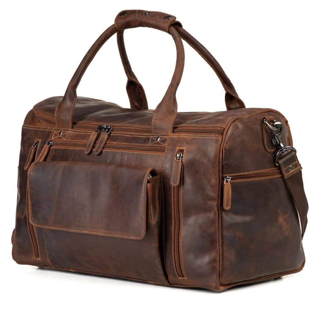 Large Leather Weekender Bag