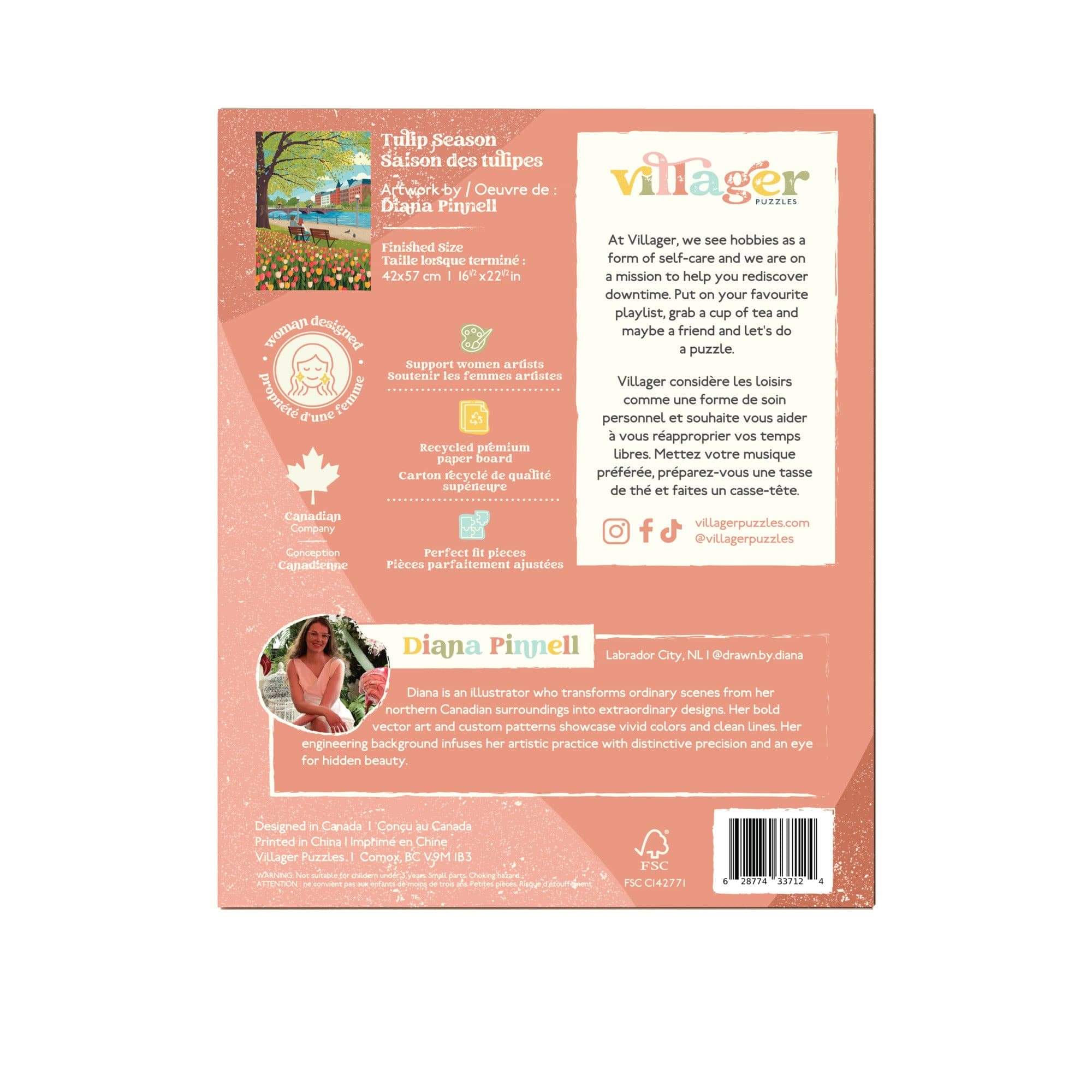 Tulip Season | 500-Piece Jigsaw Puzzle | Designed in Canada