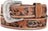 Leather Belt with Vintage Silver Buckle
