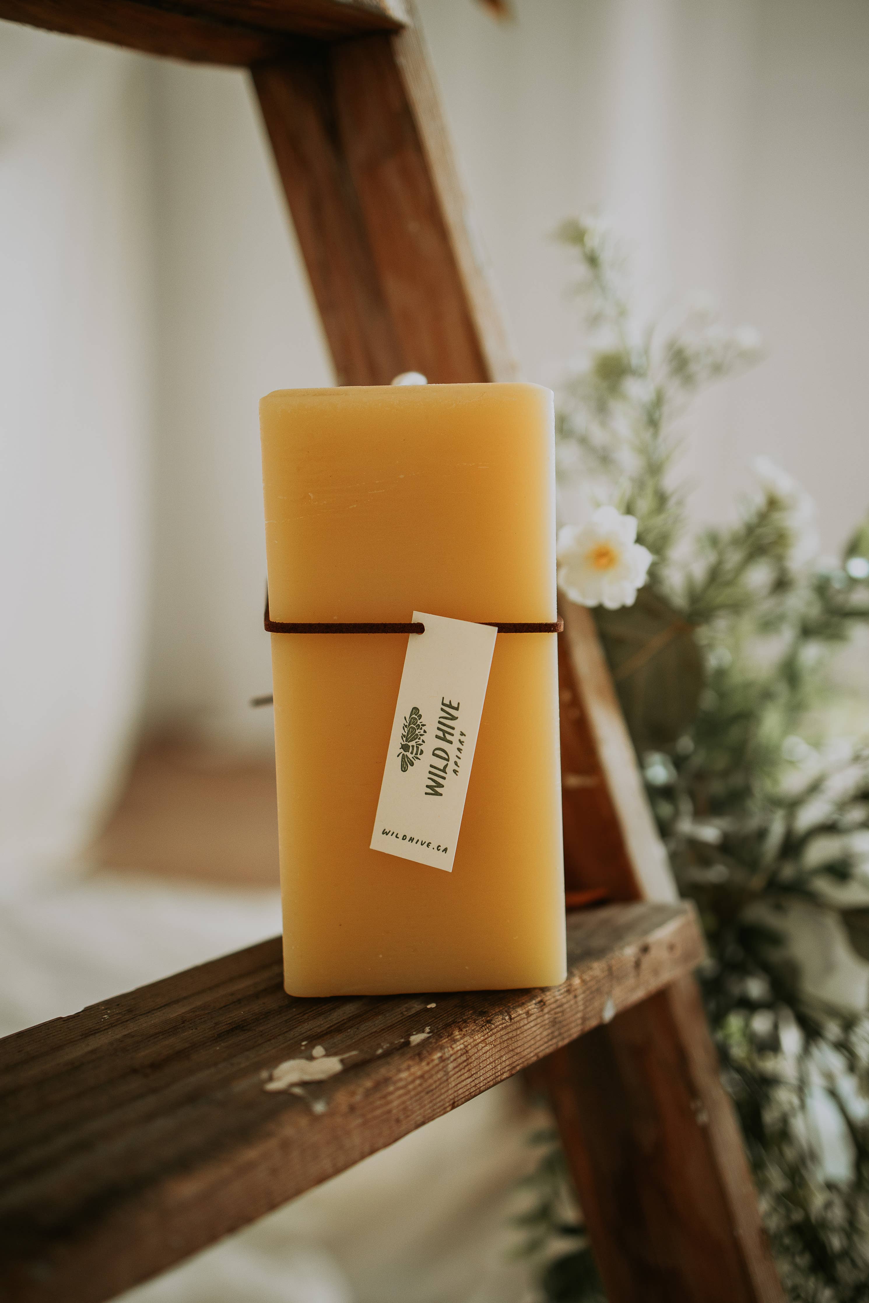 Large Square Beeswax Candle