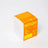 Orange and white cube-shaped box for milkjar citrus essential oil diffuser with coconut soy 8oz candle packaging