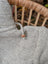 Cream woolen calgary cardigan soft fleece hoodie in light gray with textured weave and wooden toggle drawstring