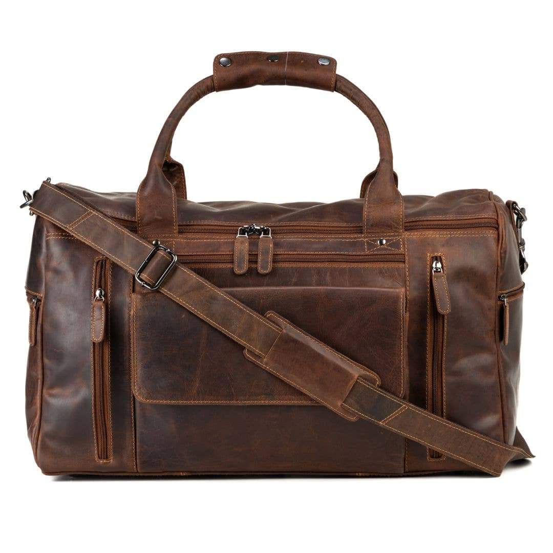 Large Leather Weekender Bag