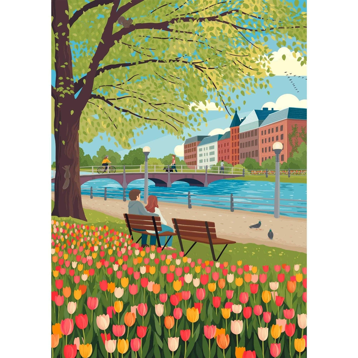 Tulip Season | 500-Piece Jigsaw Puzzle | Designed in Canada
