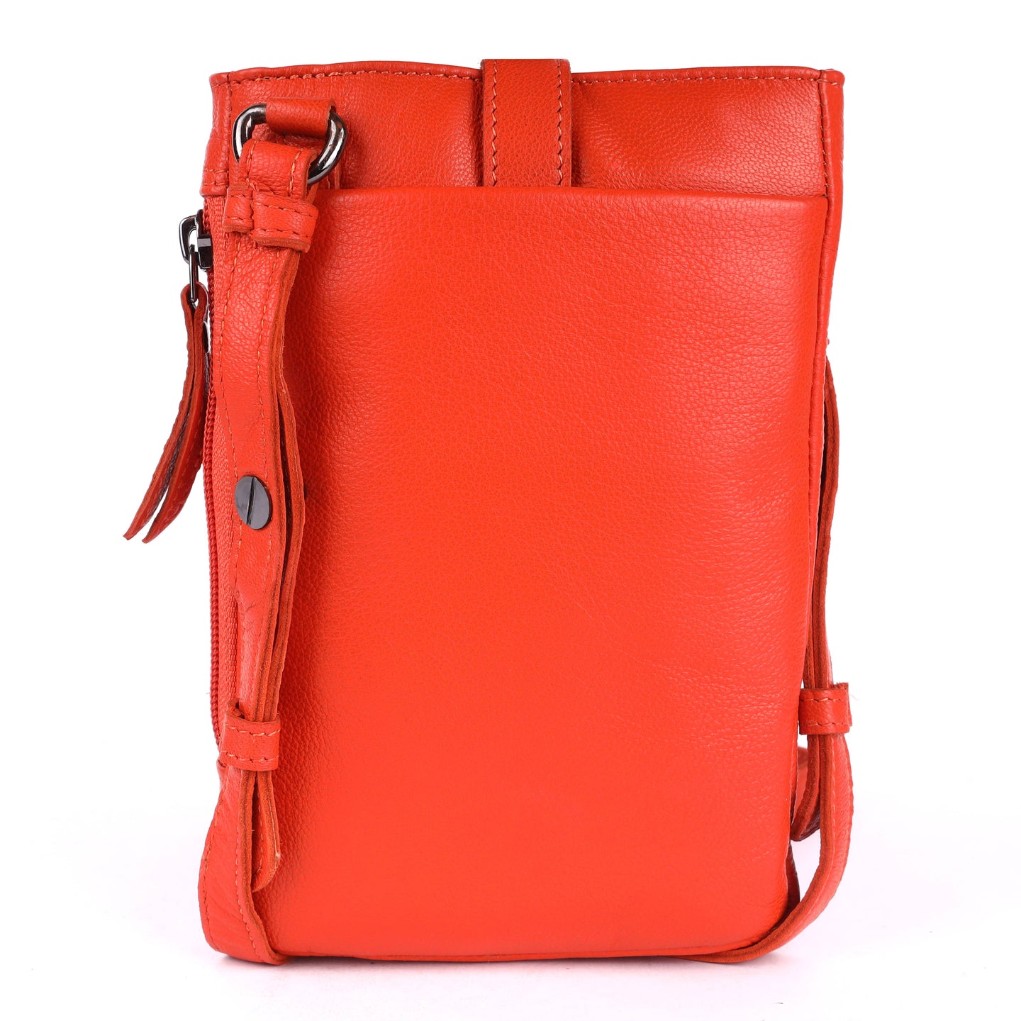 Greenwood Saffron Leather Phone Crossbody Bag