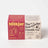 Red and cream candle boxes from milkjar and the feel good candle co for darjeeling patchouli and santal coconut soy 8oz candle