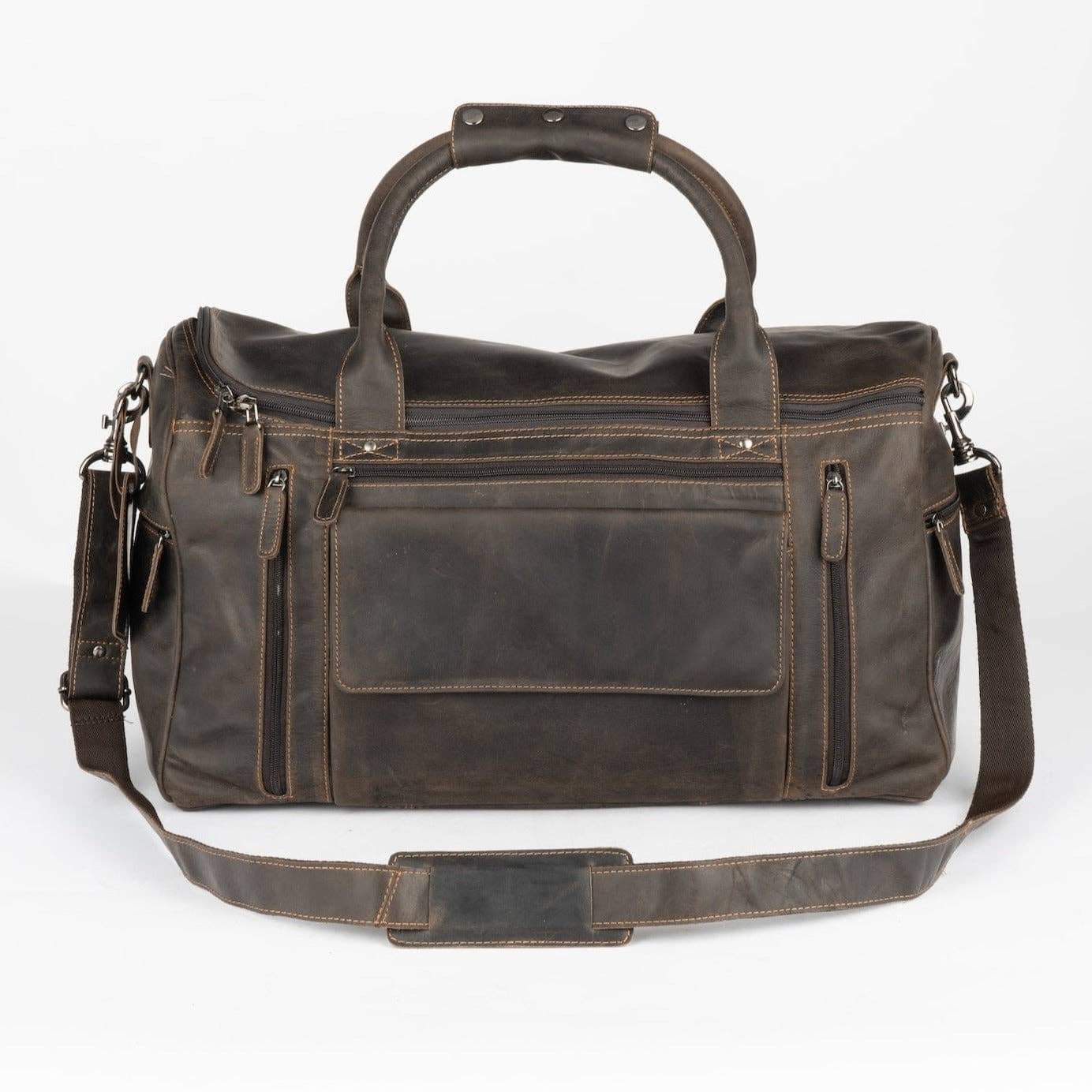 Large Leather Weekender Bag
