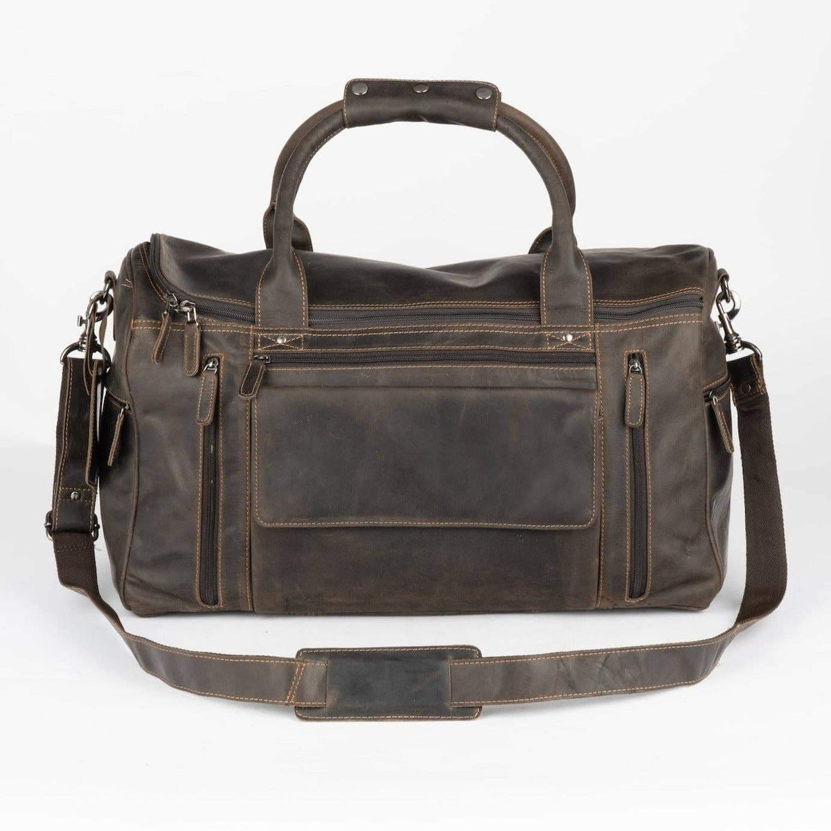 Large Leather Weekender Bag