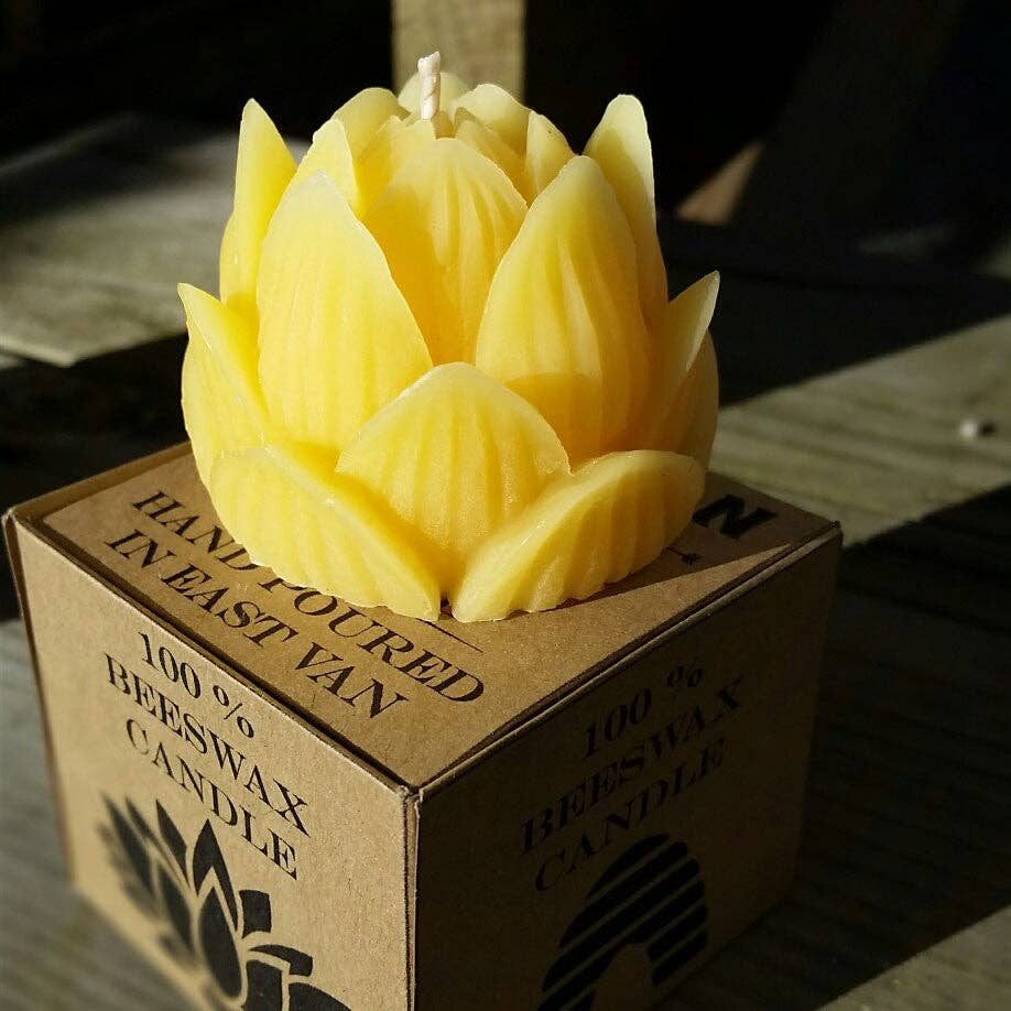 Lotus Flower - 100% Beeswax Candle (arrives late September)