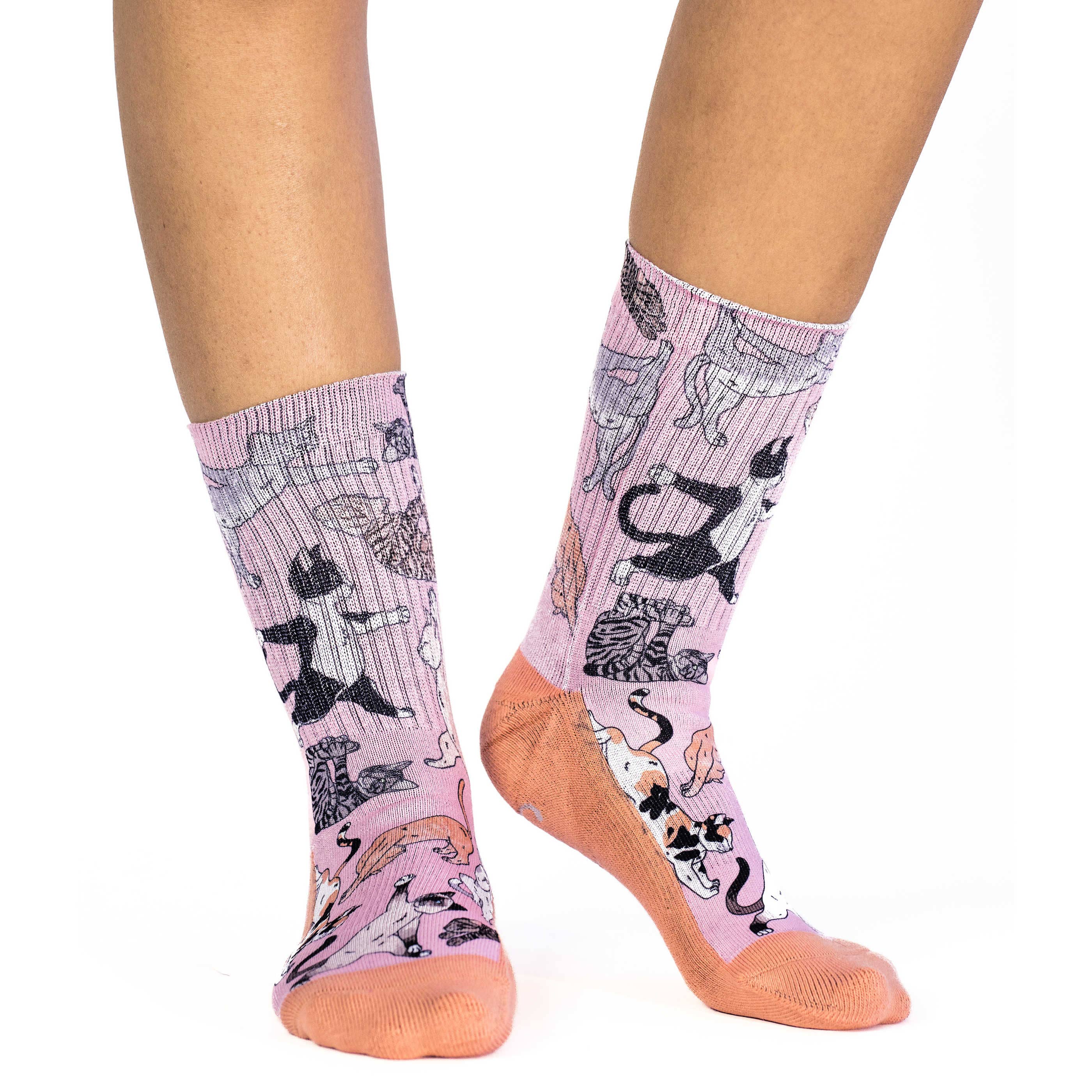 Chaussettes Yoga Chats Femme