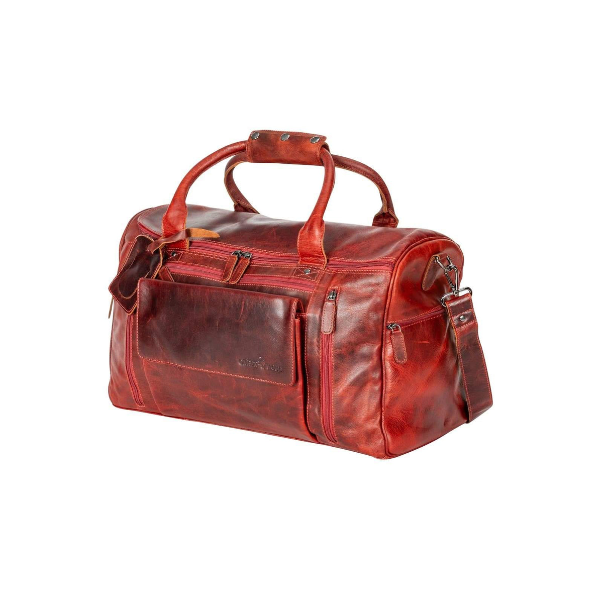 Grand sac de voyage en cuir - Look vintage décontracté