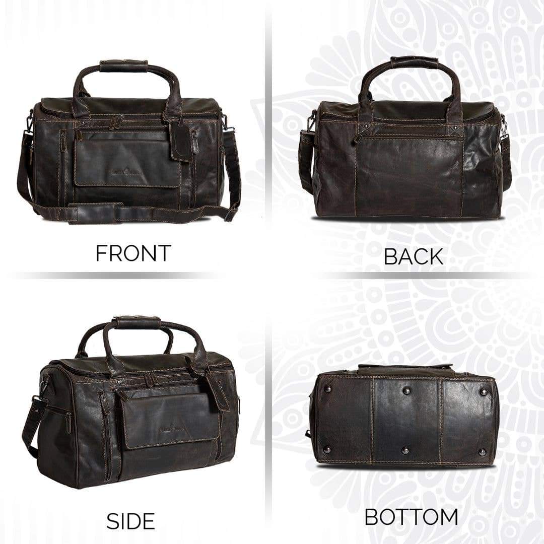 Large Leather Weekender Bag