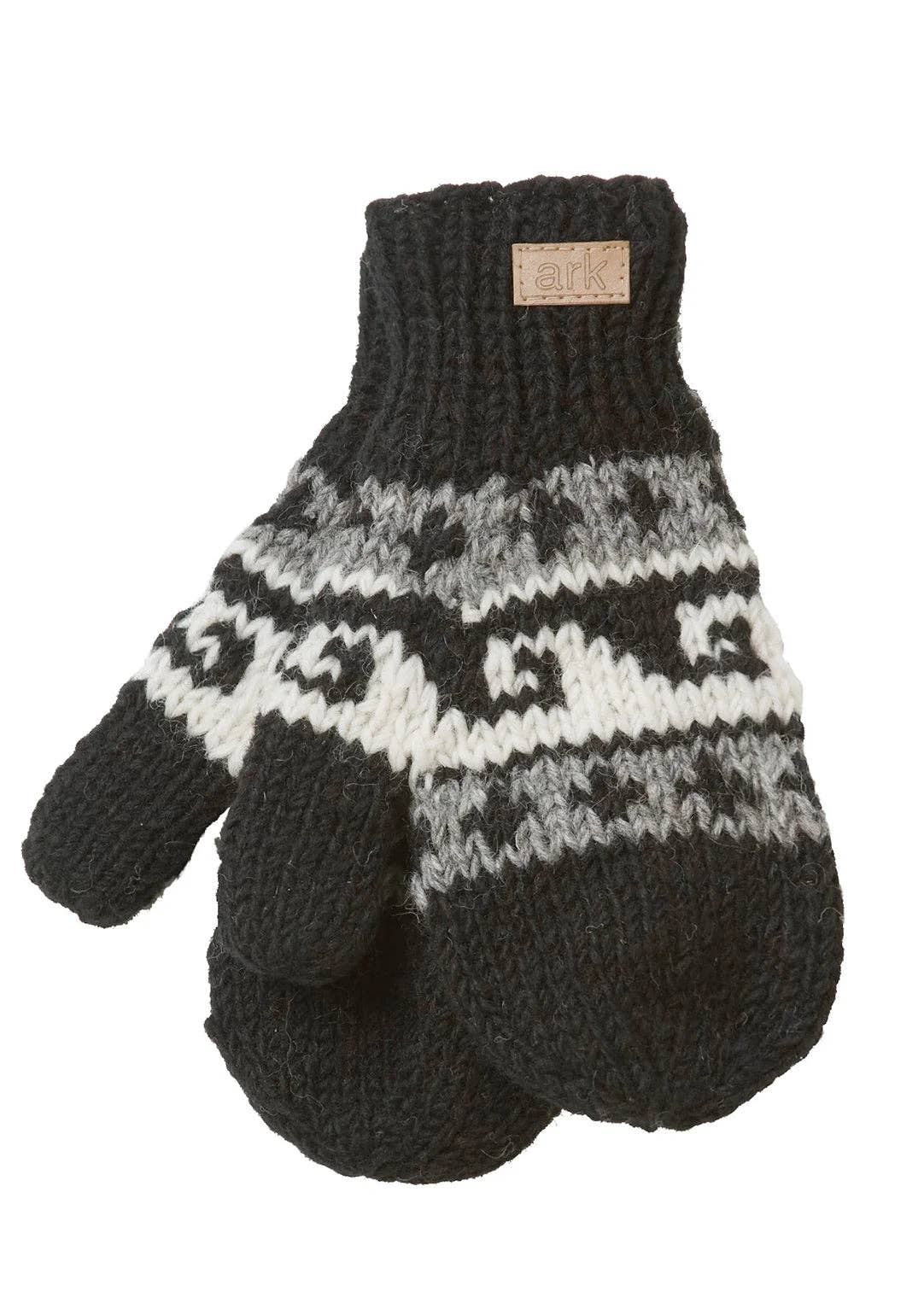 Wool Wave Mittens Black (Arriving Soon)